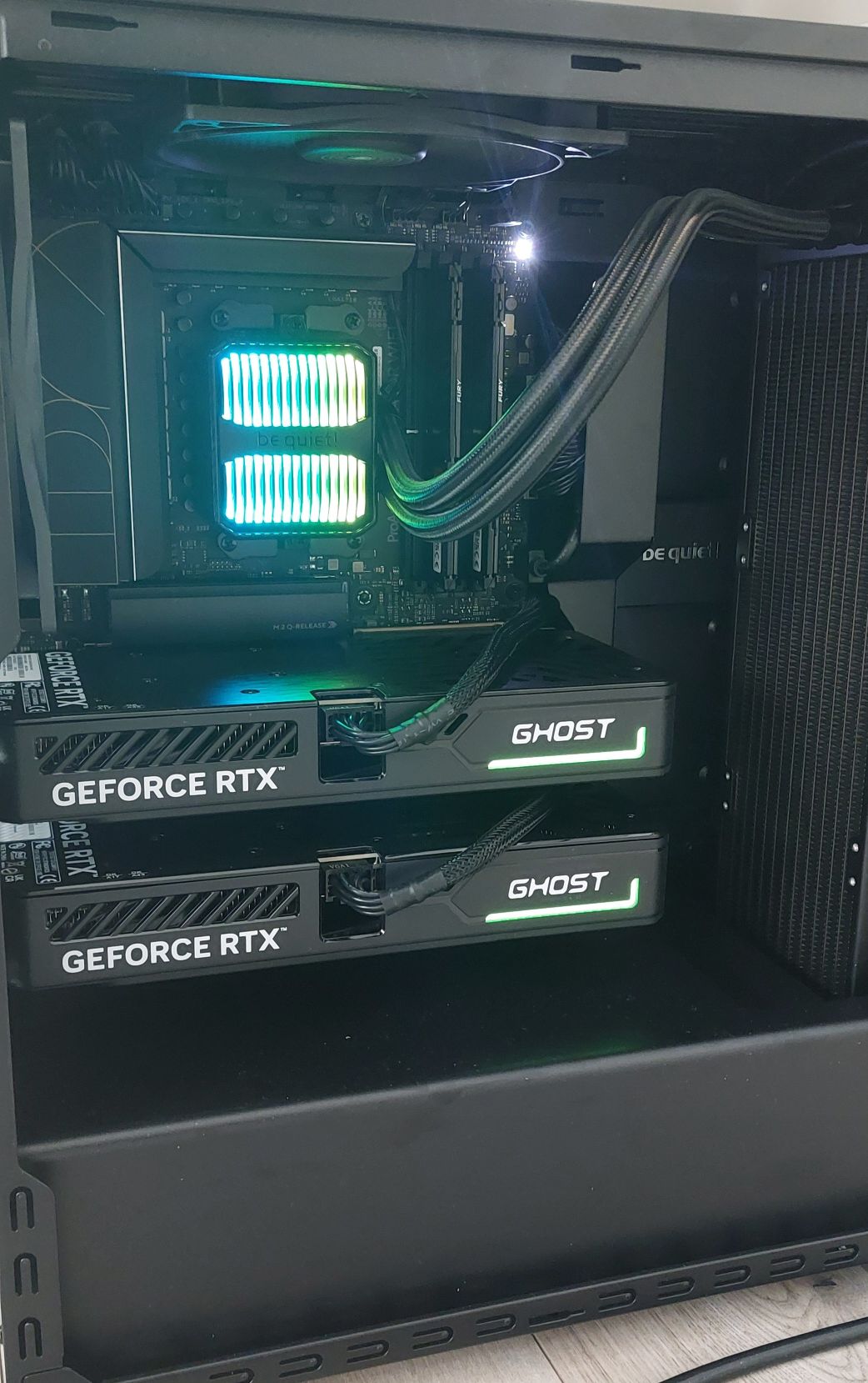 Hardware setup — the completed build